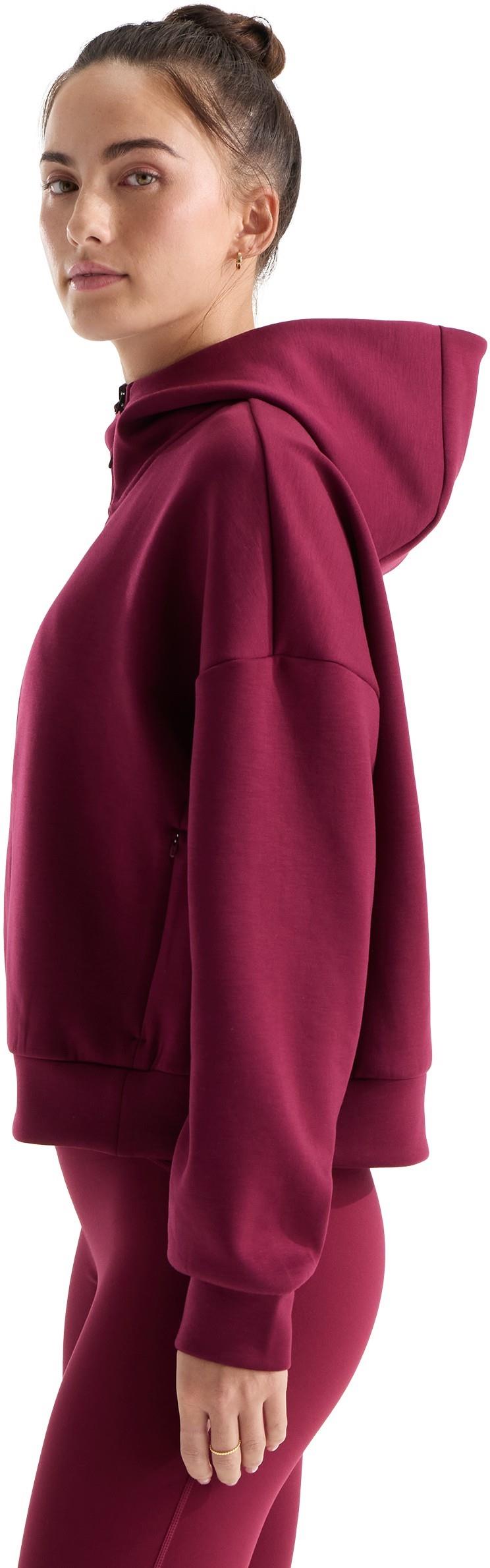 Jaida Full Zip Hooded Jacket - Womens - burgundy crush 1