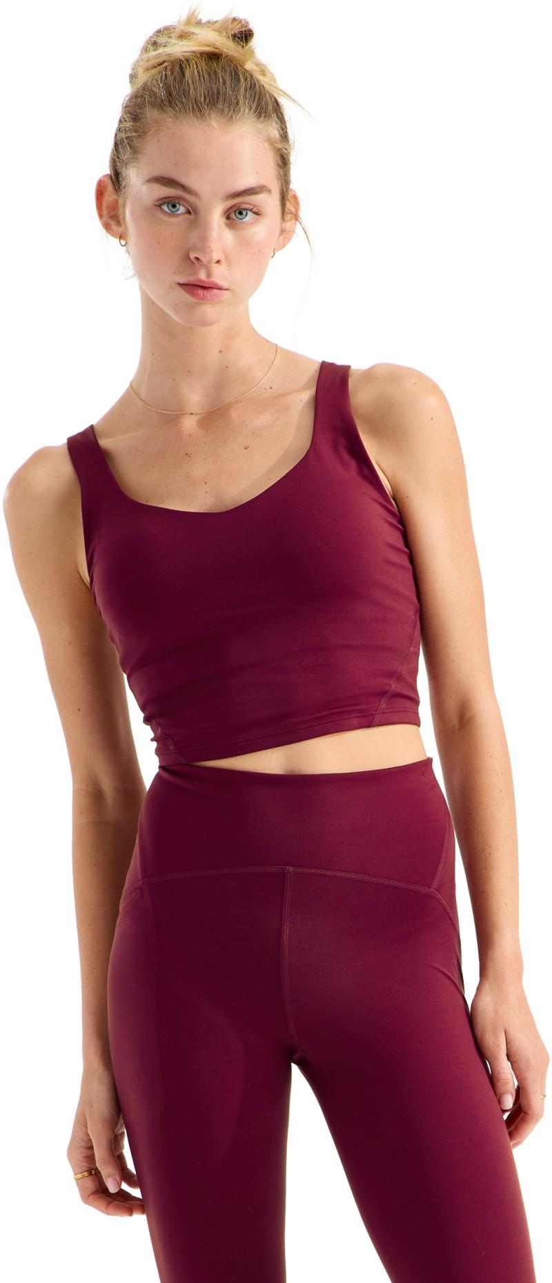 Jaida Long Line Bra - Womens - burgundy crush 1