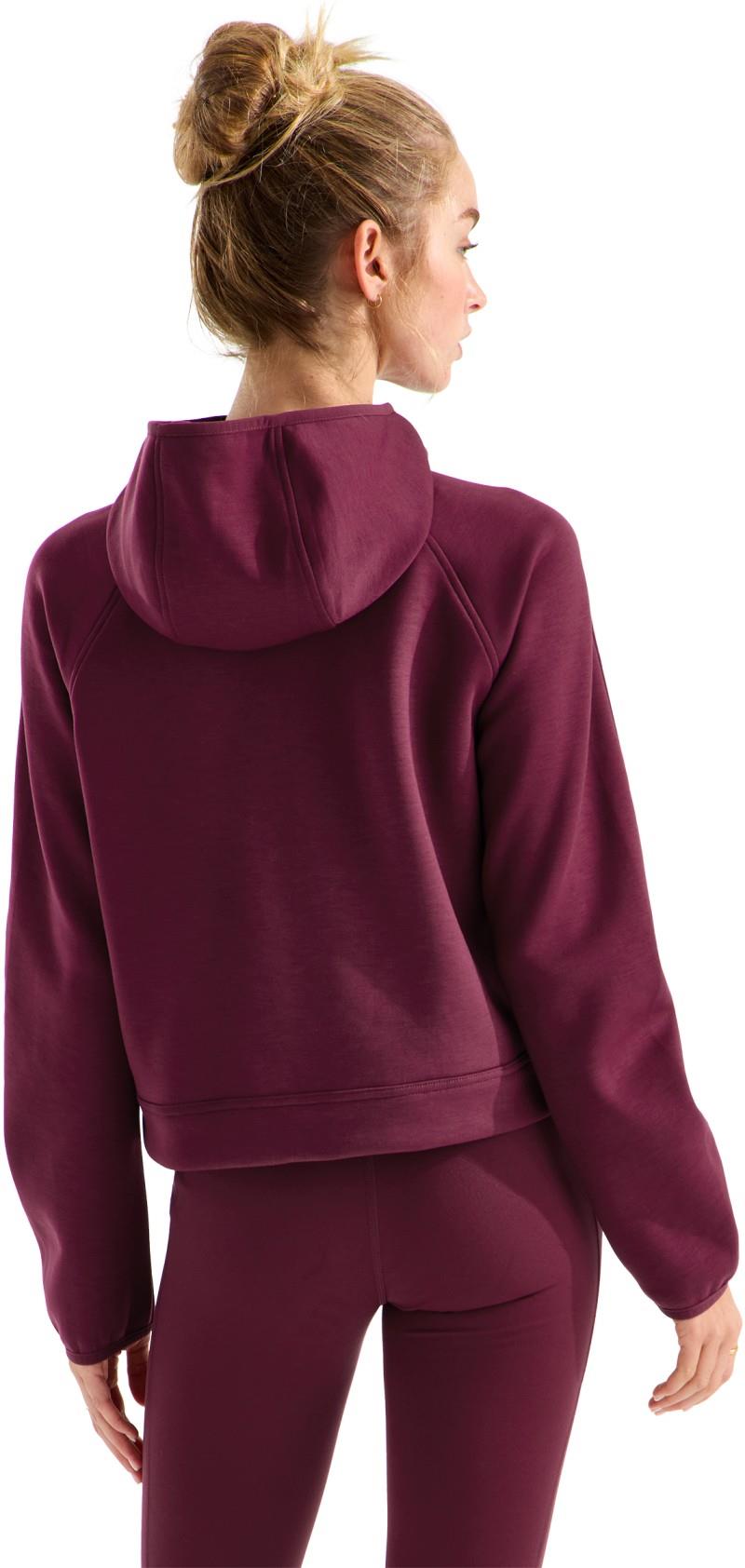 Jaida Quarter Zip Hoodie - Womens - burgundy crush 1
