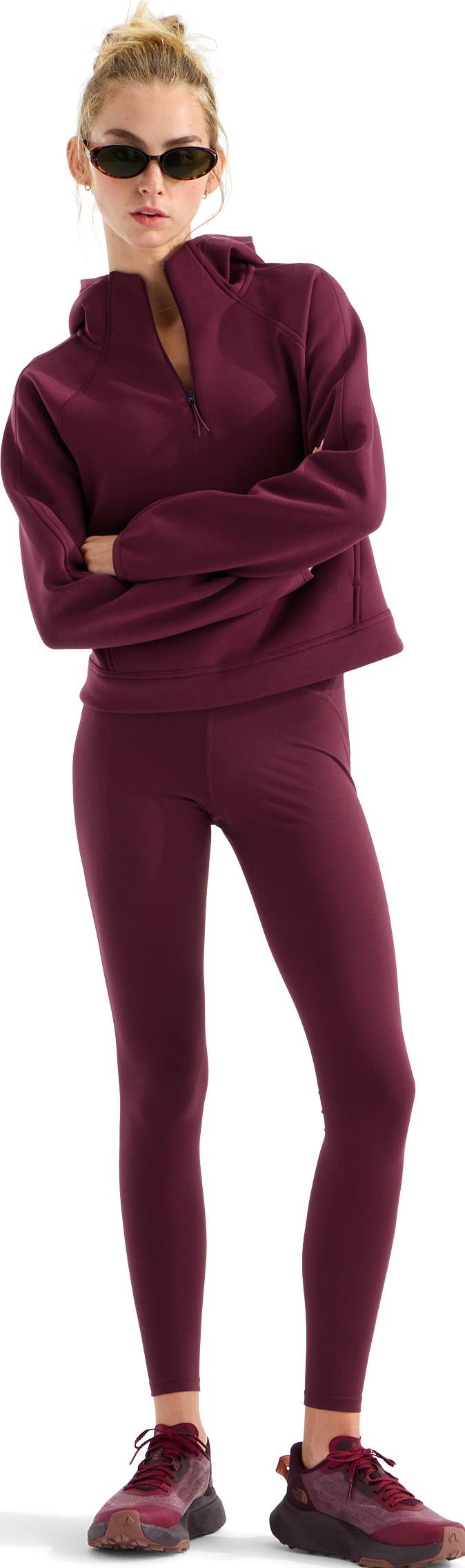 Jaida Quarter Zip Hoodie - Womens - burgundy crush 1