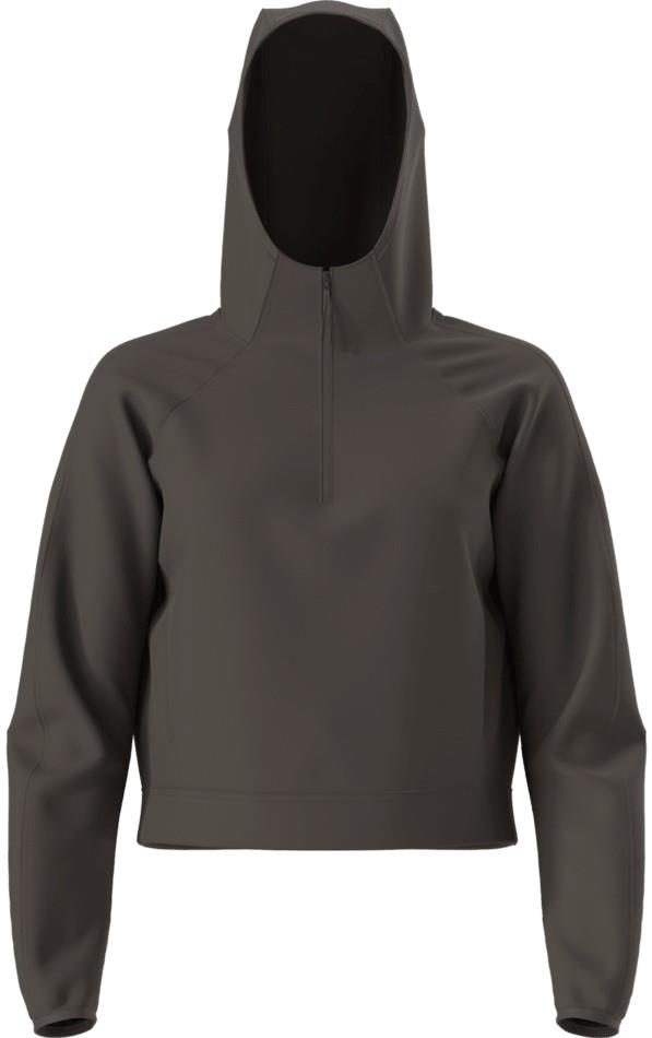 Jaida Quarter Zip Hoodie - Womens - dark chestnut 1