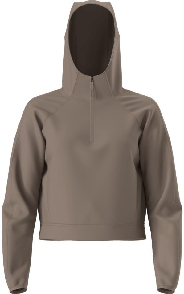 Jaida Quarter Zip Hoodie - Womens - garnet 1
