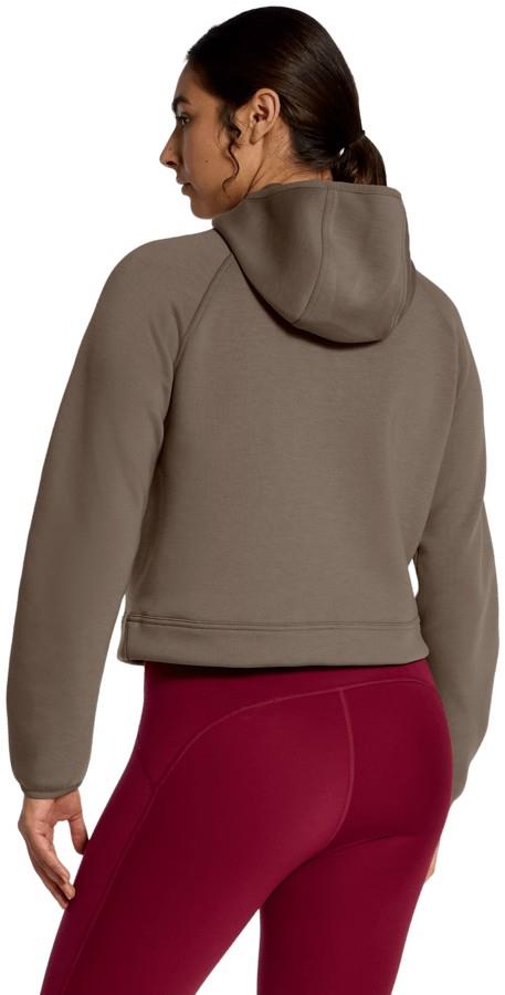 Jaida Quarter Zip Hoodie - Womens - garnet 1