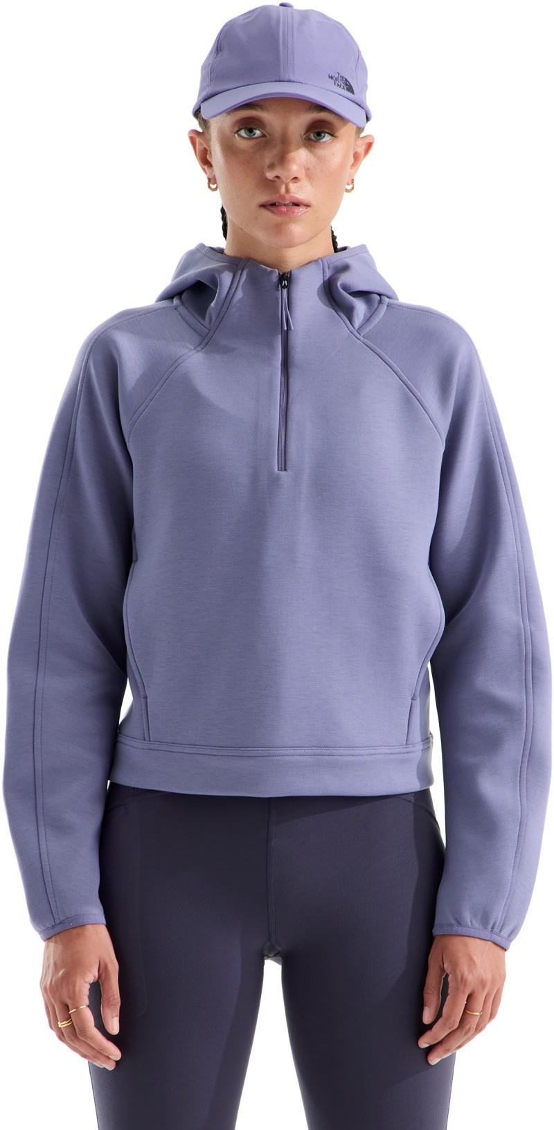 Jaida Quarter Zip Hoodie - Womens - grounded plum 1