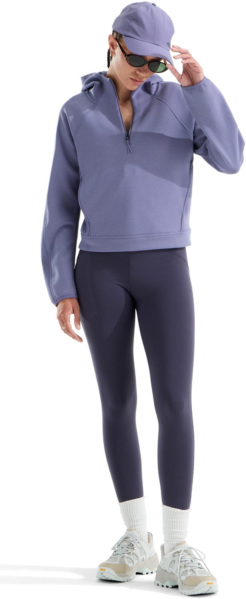Jaida Quarter Zip Hoodie - Womens - grounded plum 1