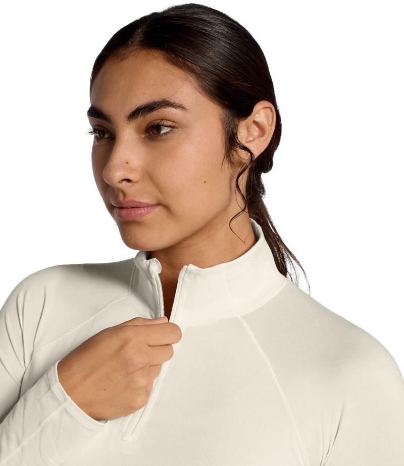 Jaida Quarter Zip - Womens - white dune light heather 1