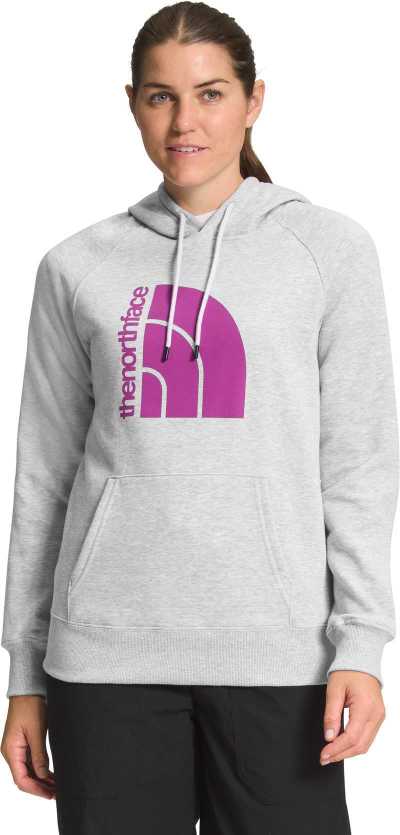 Jumbo Half Dome Pullover Hoodie - Womens - TNF Light Grey Heather / Purple Cactus Flower 1