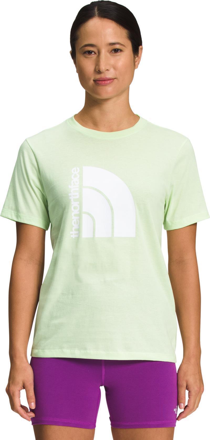 Jumbo Half Dome SS Tee - Womens - Lime Cream / TNF White 1