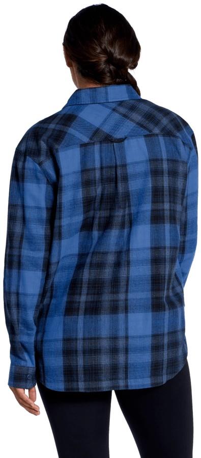Mountain Falls Flannel Button-Down LS Shirt - Womens - active blue routesetter plaid 1