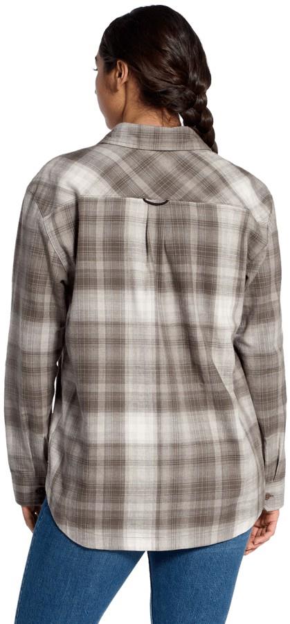 Mountain Falls Flannel Button-Down LS Shirt - Womens - smokey brown routesetter plaid 1