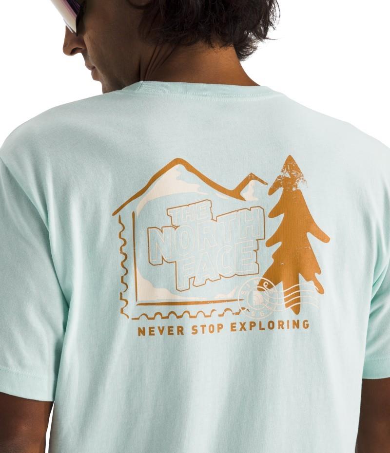 Mountain Stamps SS Tee - Mens - opal frost 1