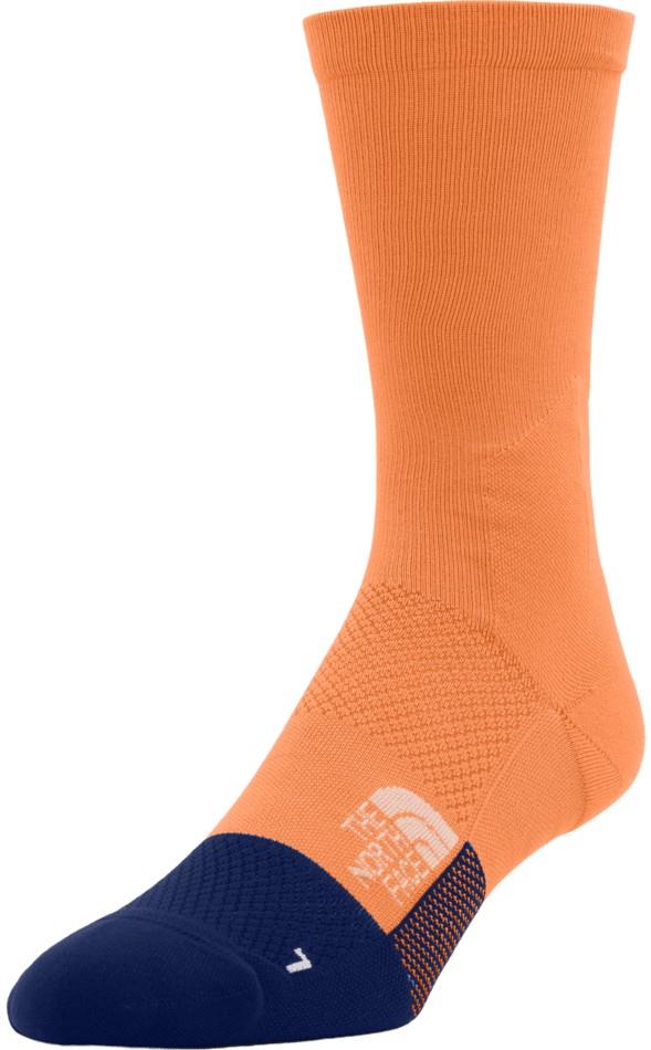 Never Stop Trail Run Crew Socks - papaya / bold blue 1