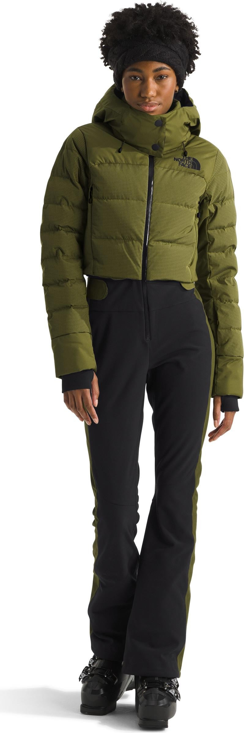 Off The Clock One-Piece, Short - Womens - forest olive / tnf black 1