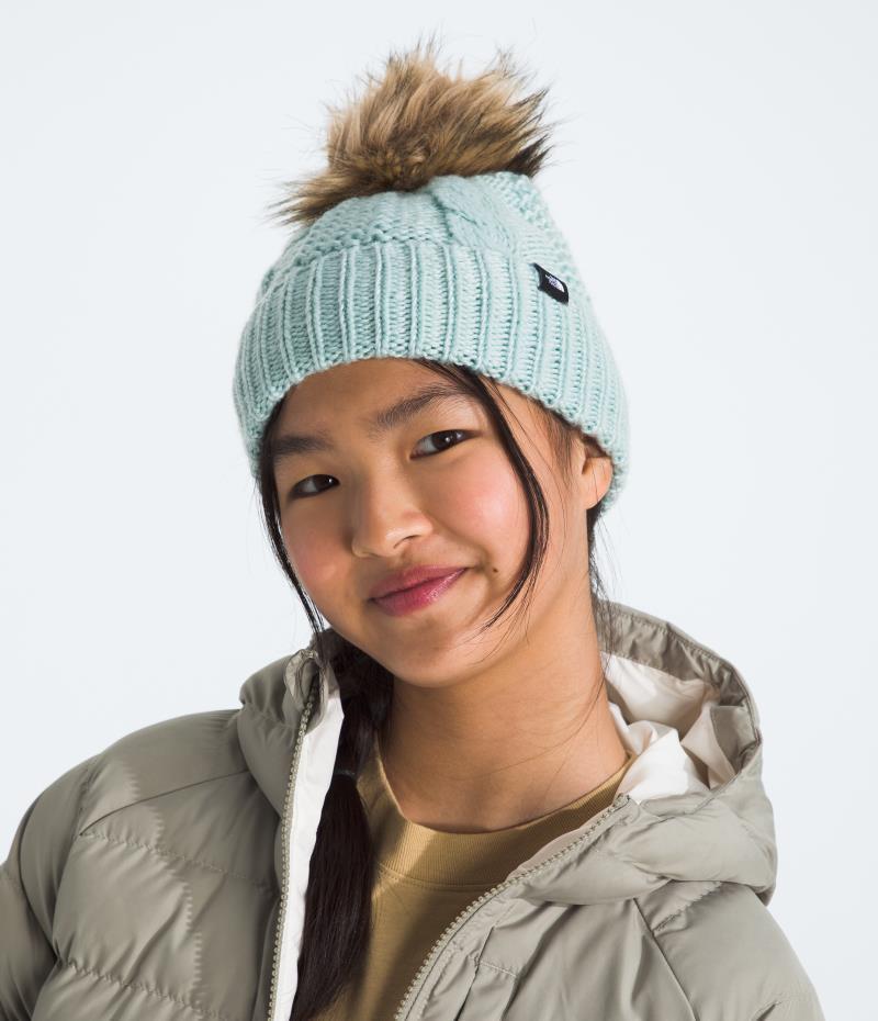 Oh Mega Fur Pom Beanie - Kids - muted pine 1