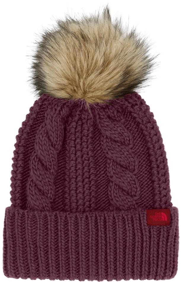 Oh Mega Fur Pom Beanie - Womens - burgundy crush 1