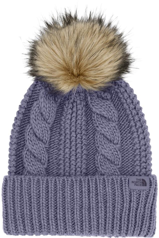 Oh Mega Fur Pom Beanie - Womens - grounded plum 1