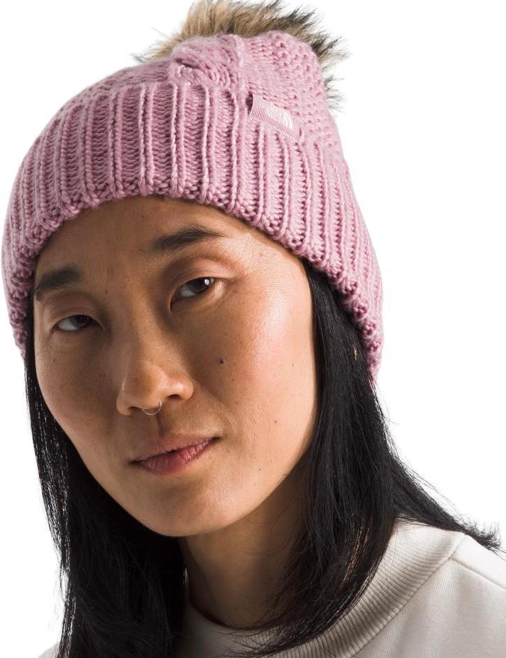 Oh Mega Fur Pom Beanie - Womens - mauve 1