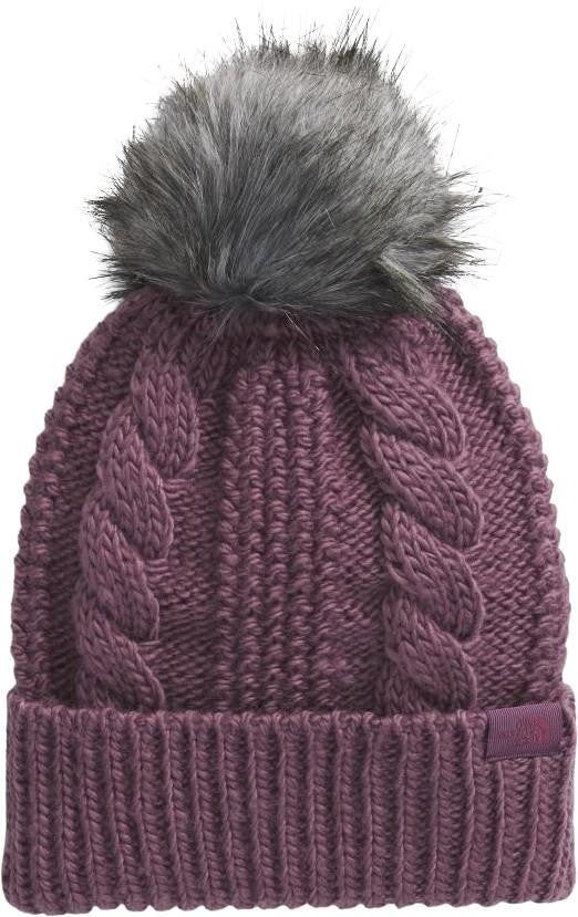Oh Mega Fur Pom Beanie - Womens - midnight mauve 1