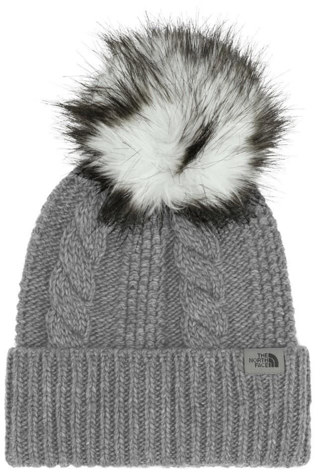 Oh Mega Fur Pom Beanie - Womens - tnf medium grey heather 1