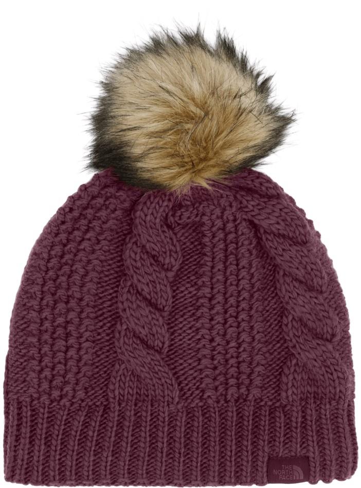 Oh Mega Fur Pom Lined Beanie - Womens - burgundy crush 1