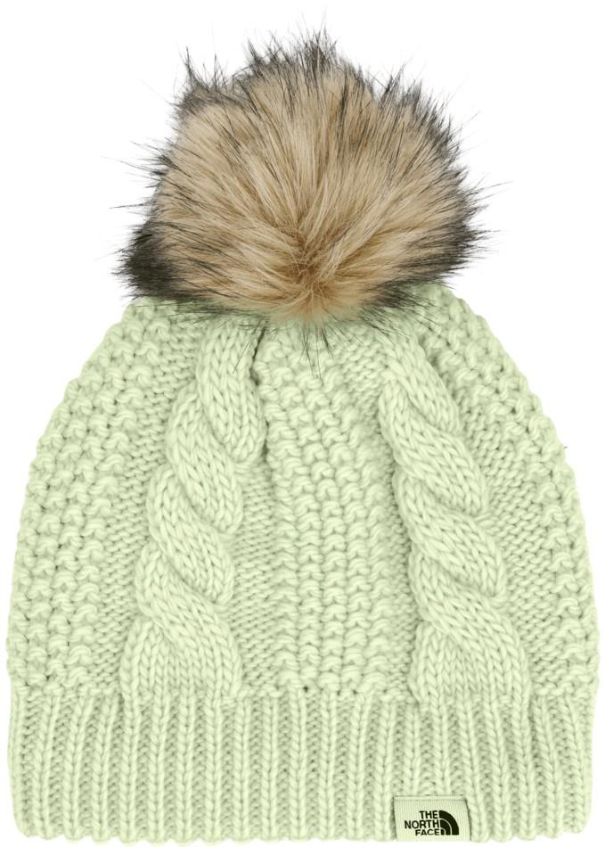 Oh Mega Fur Pom Lined Beanie - Womens - calcified lime 1