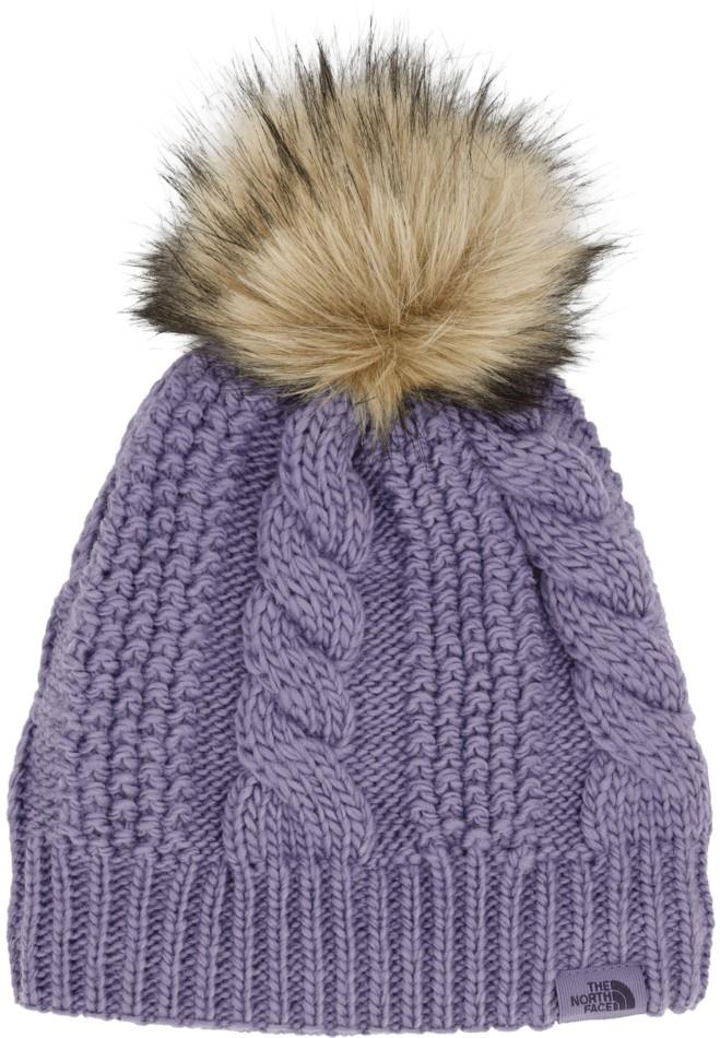 Oh Mega Fur Pom Lined Beanie - Womens - grounded plum 1