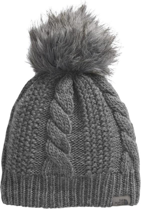 Oh Mega Fur Pom Lined Beanie - Womens - tnf medium grey heather 1