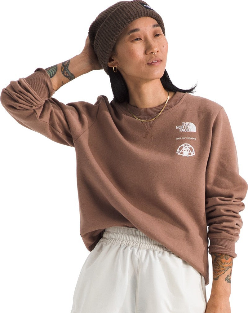Outdoor Graphic Crew - Womens - latte 1