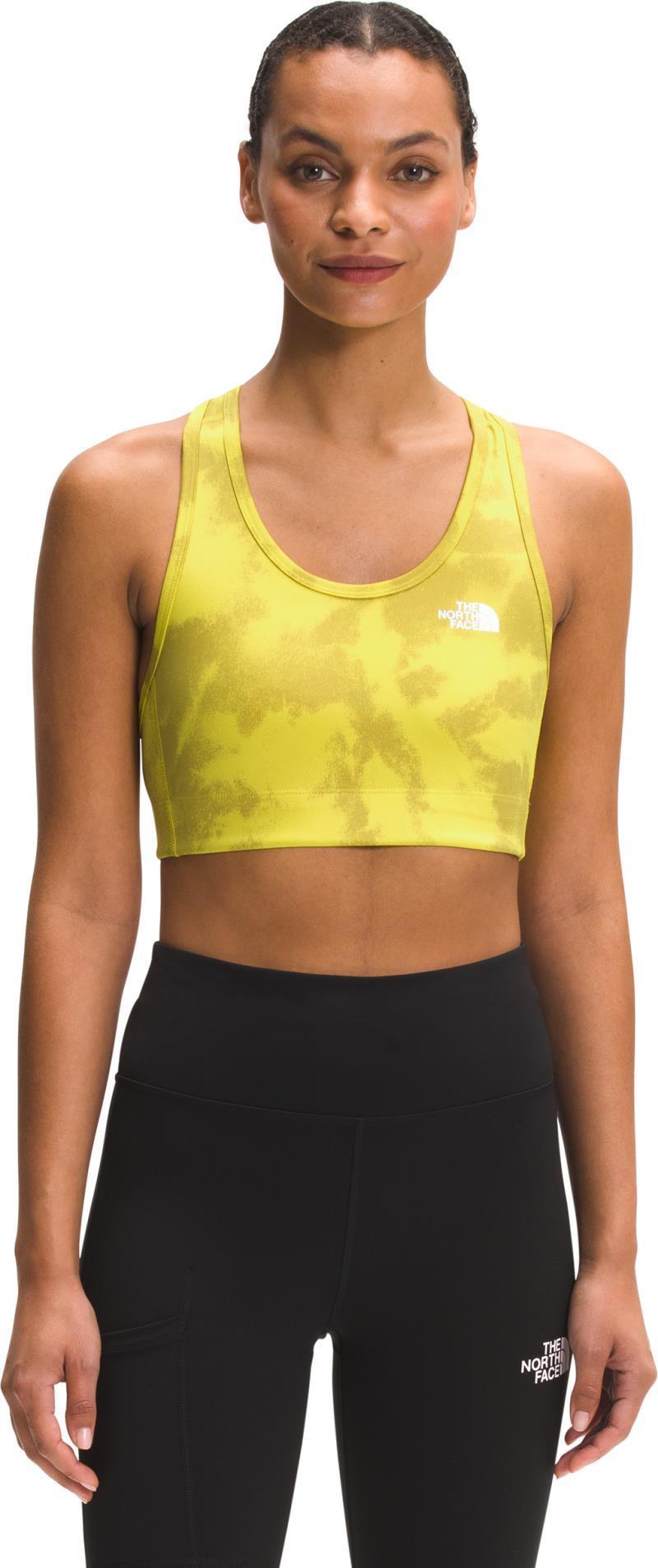 Printed Midline Bra - Acid Yellow Retro Dye Print 2