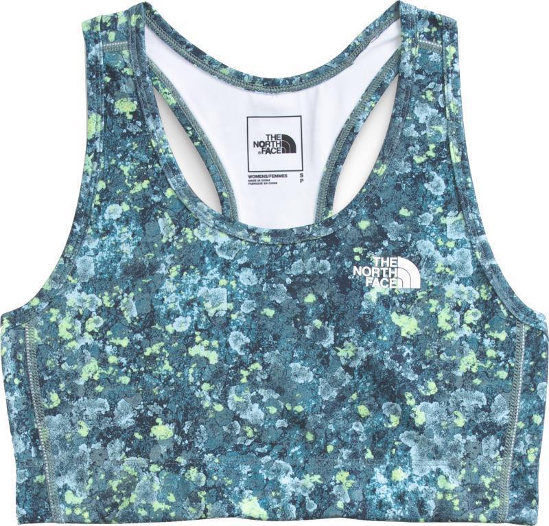 Printed Midline Bra - Beta Blue Lichen Print 1