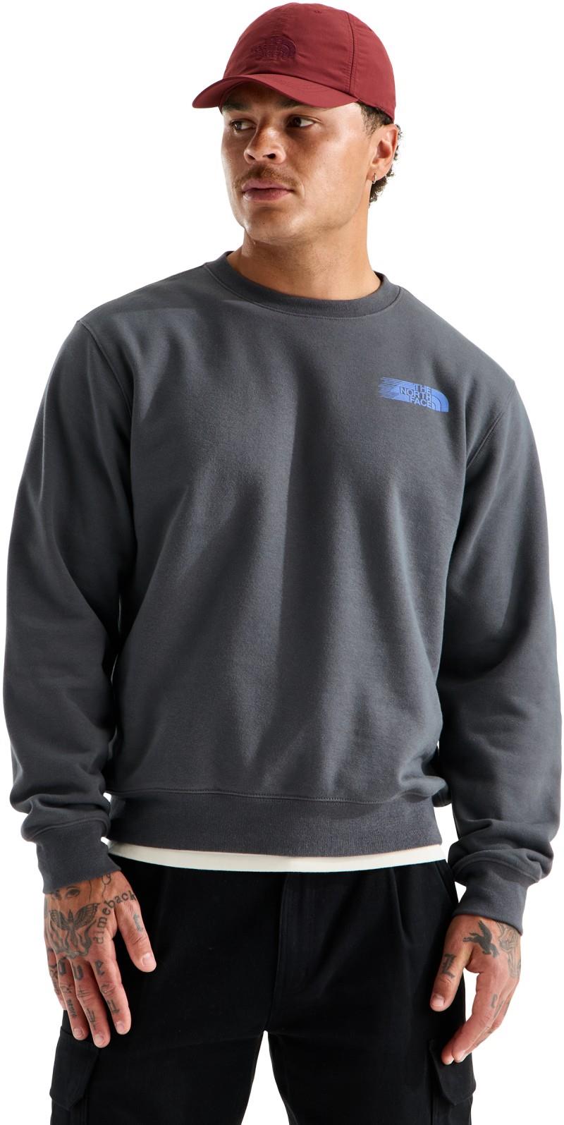 Retro Trail Graphic Crew - Mens - anthracite grey 1