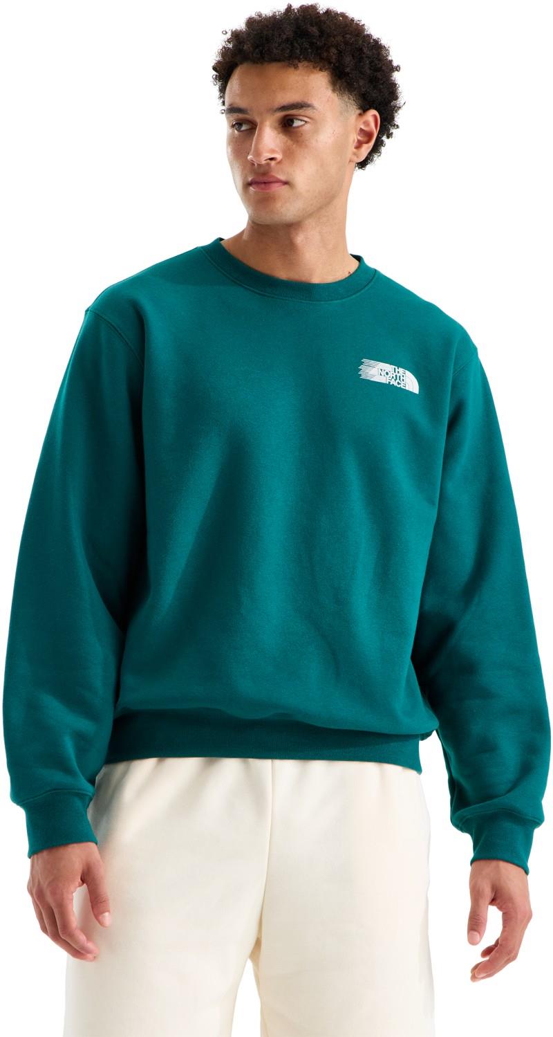 Retro Trail Graphic Crew - Mens - pacific teal 1