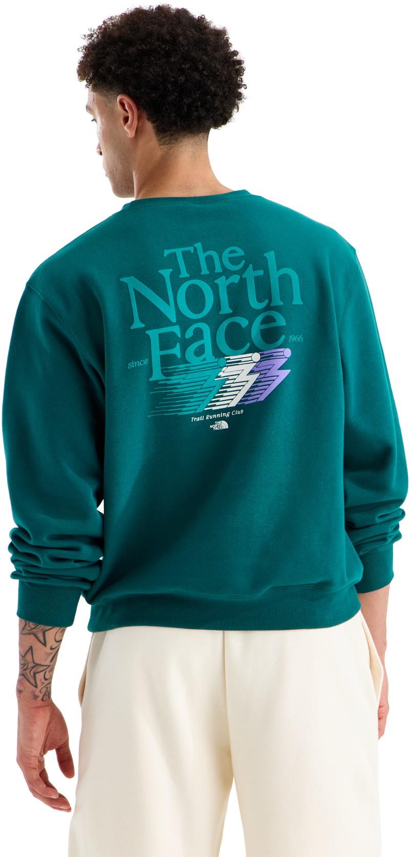 Retro Trail Graphic Crew - Mens - pacific teal 1