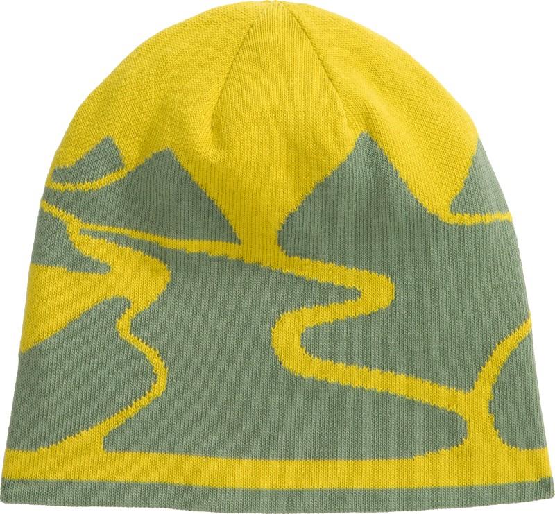 Reversible Highline Beanie - bark mist / dijon yellow 1