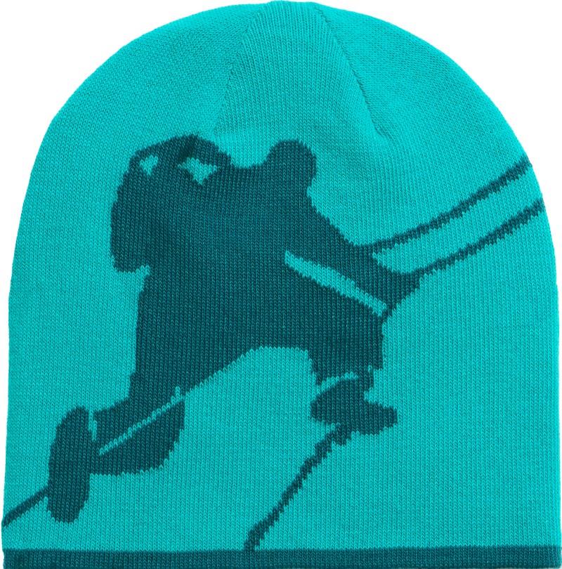 Reversible Highline Beanie - pacific teal / restorative teal / graphic 1