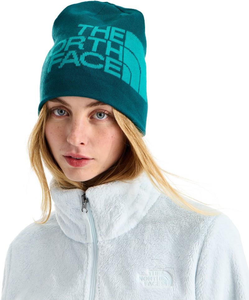 Reversible Highline Beanie - pacific teal / restorative teal / graphic 1