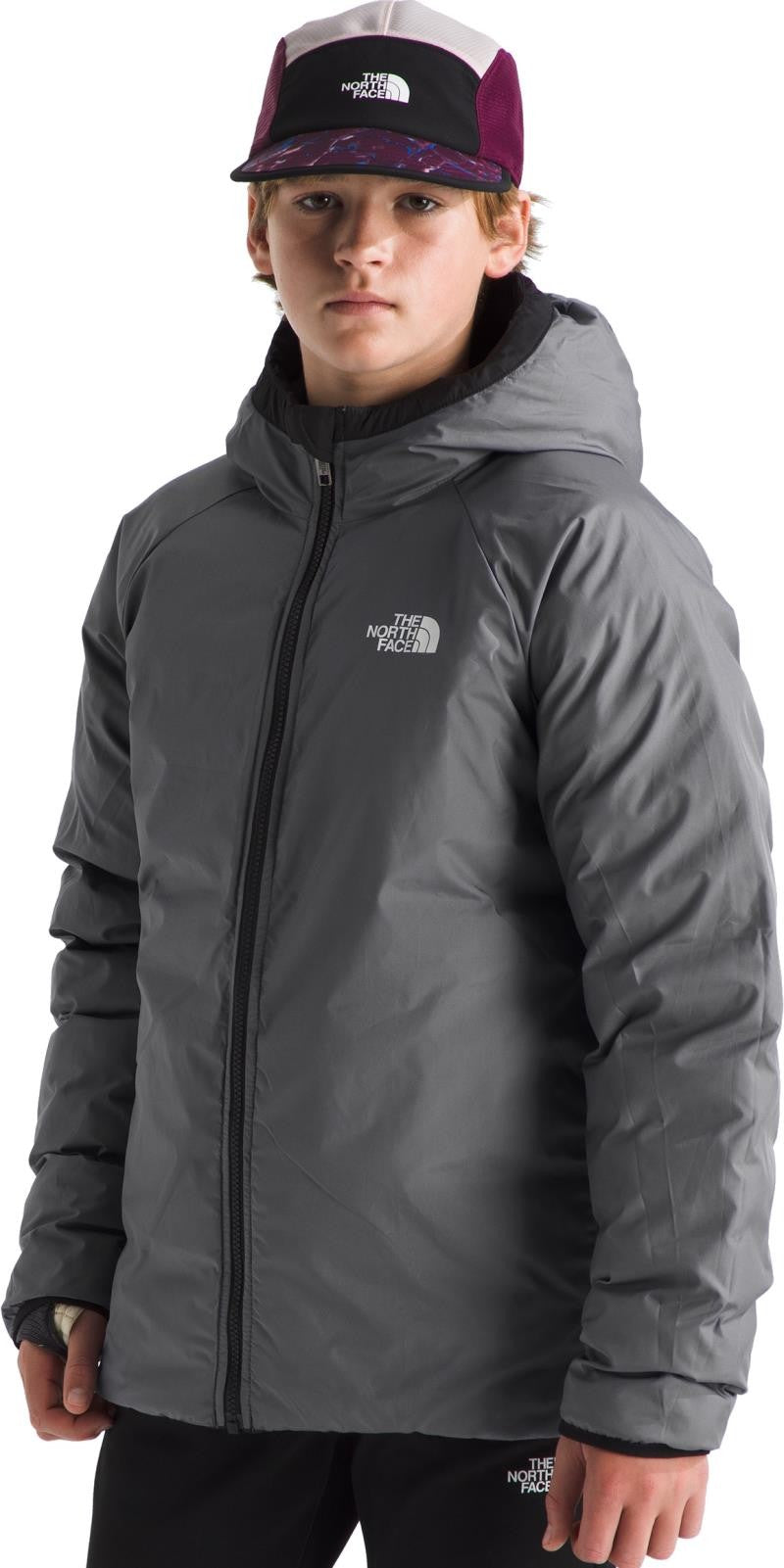 Reversible Perrito Hooded Jacket - Boys - tnf black / smoked pearl 1