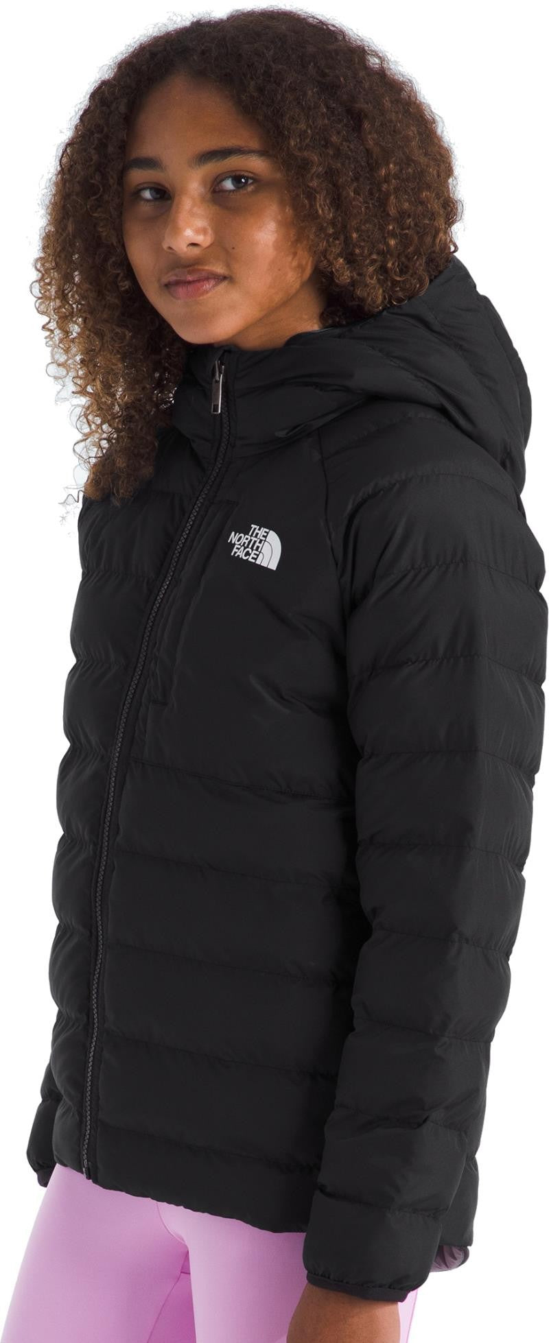 Reversible Perrito Hooded Jacket - Girls - tnf black / smoked pearl 1