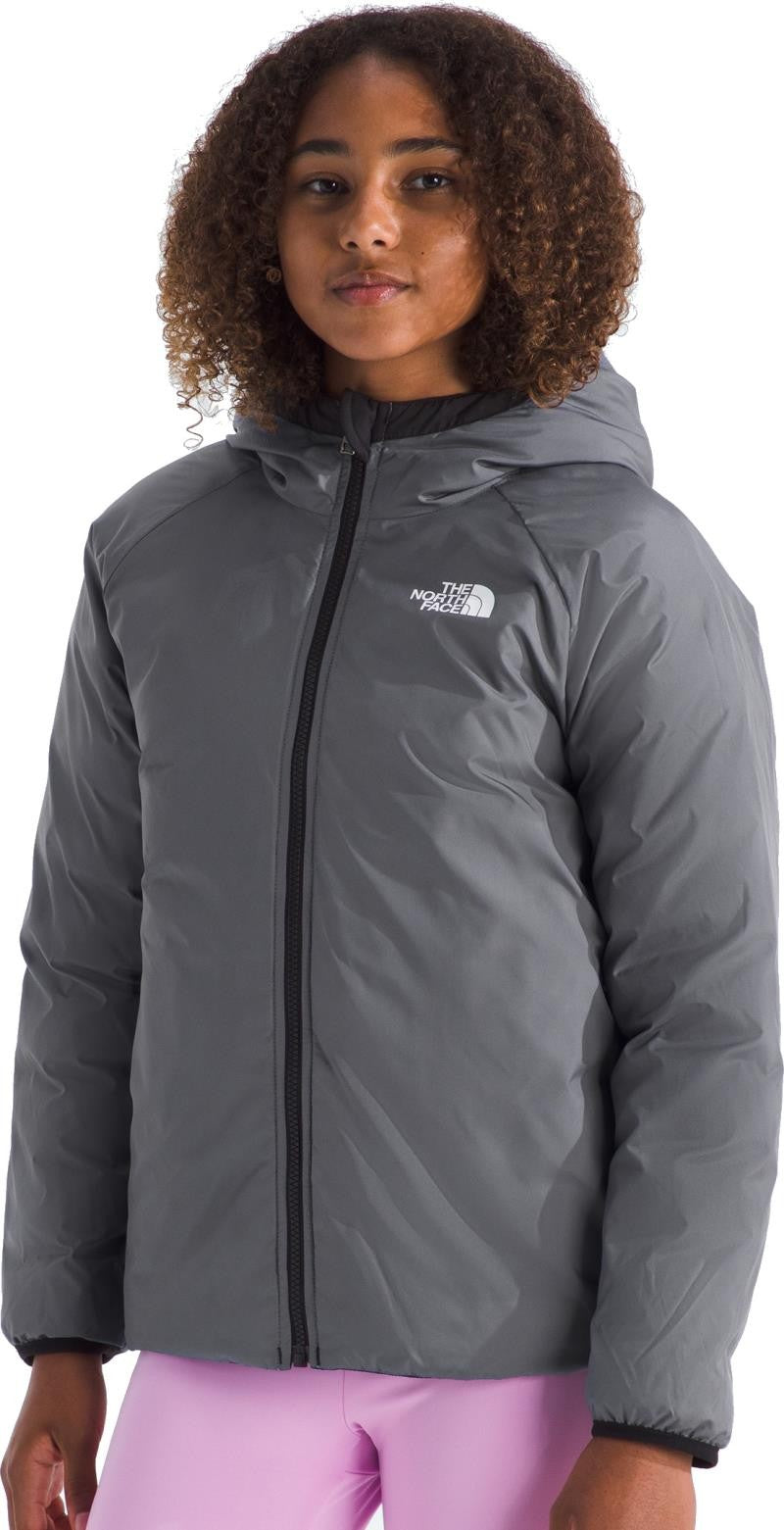 Reversible Perrito Hooded Jacket - Girls - tnf black / smoked pearl 1