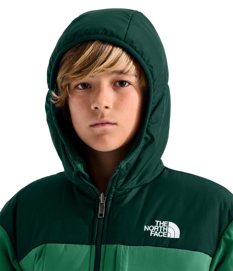Reversible Shasta Full Zip Hooded Jacket - Boys - dimmed algae / hunter green 1