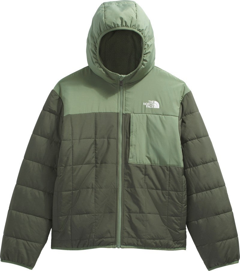 Reversible Shasta Full Zip Hooded Jacket - Boys - new taupe green / bark mist 1