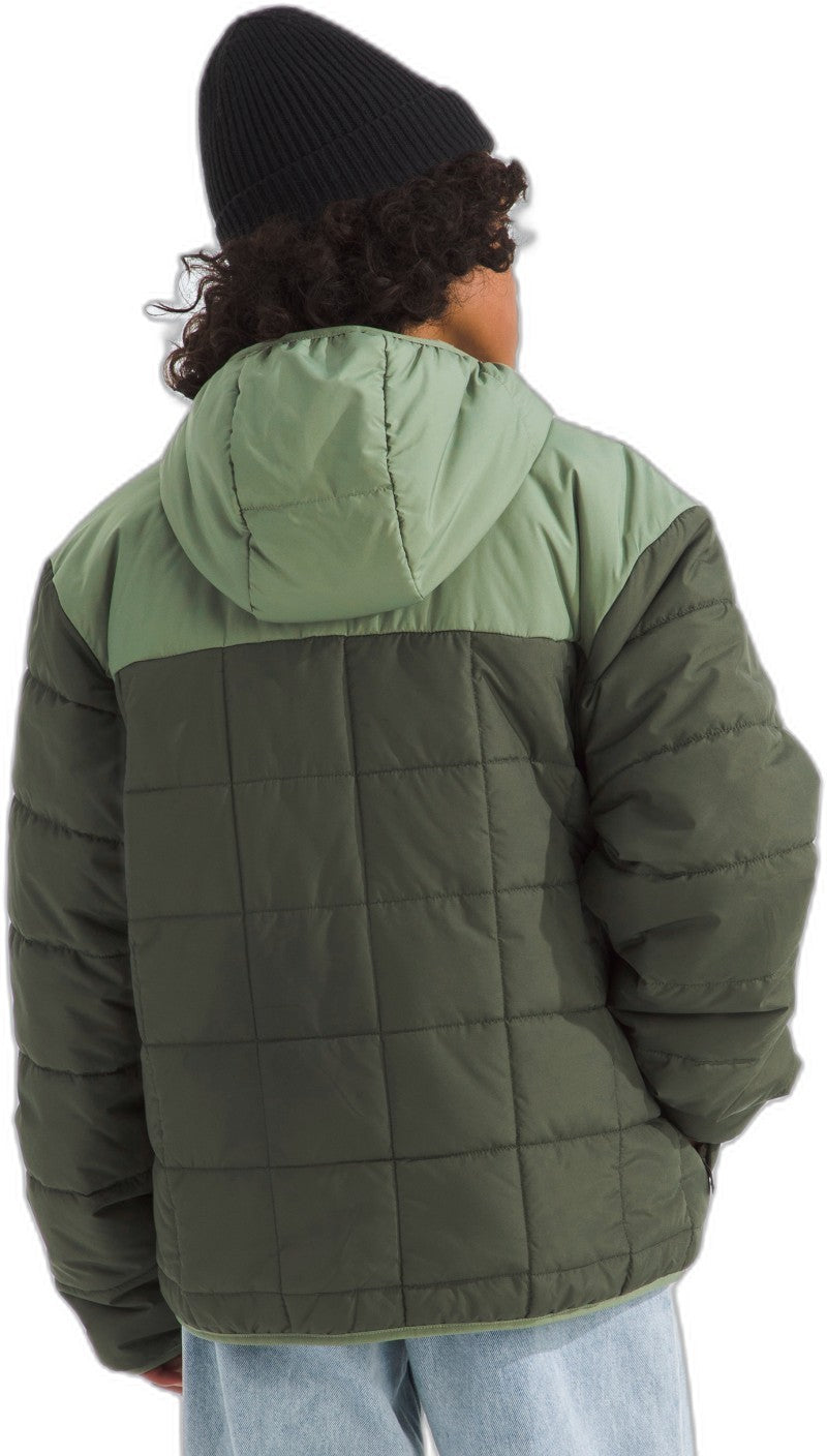 Reversible Shasta Full Zip Hooded Jacket - Boys - new taupe green / bark mist 1