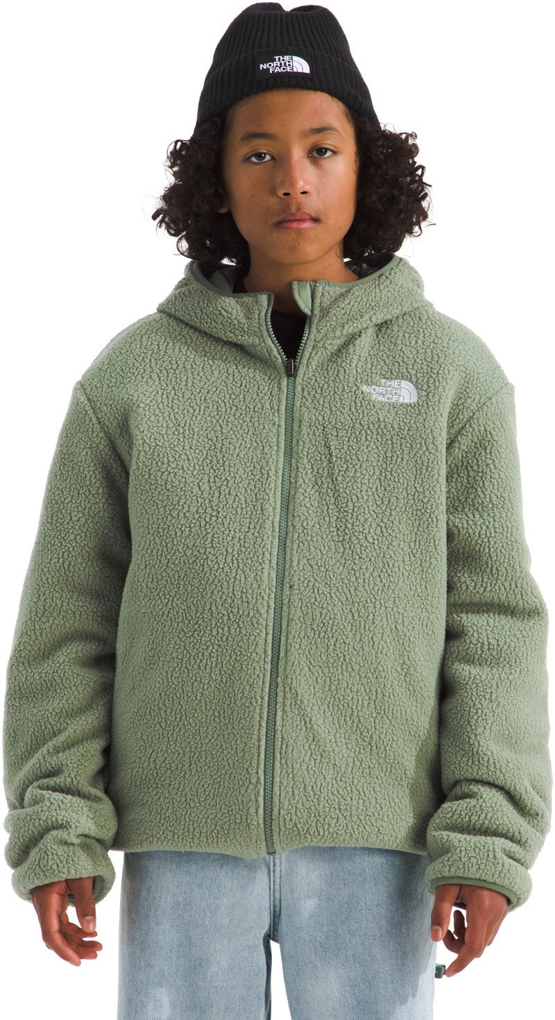 Reversible Shasta Full Zip Hooded Jacket - Boys - new taupe green / bark mist 1
