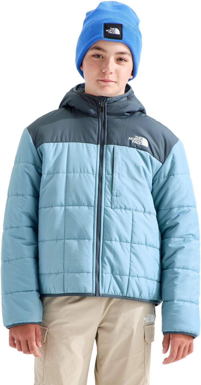 Reversible Shasta Full Zip Hooded Jacket - Boys - pale teal / granite grey 1