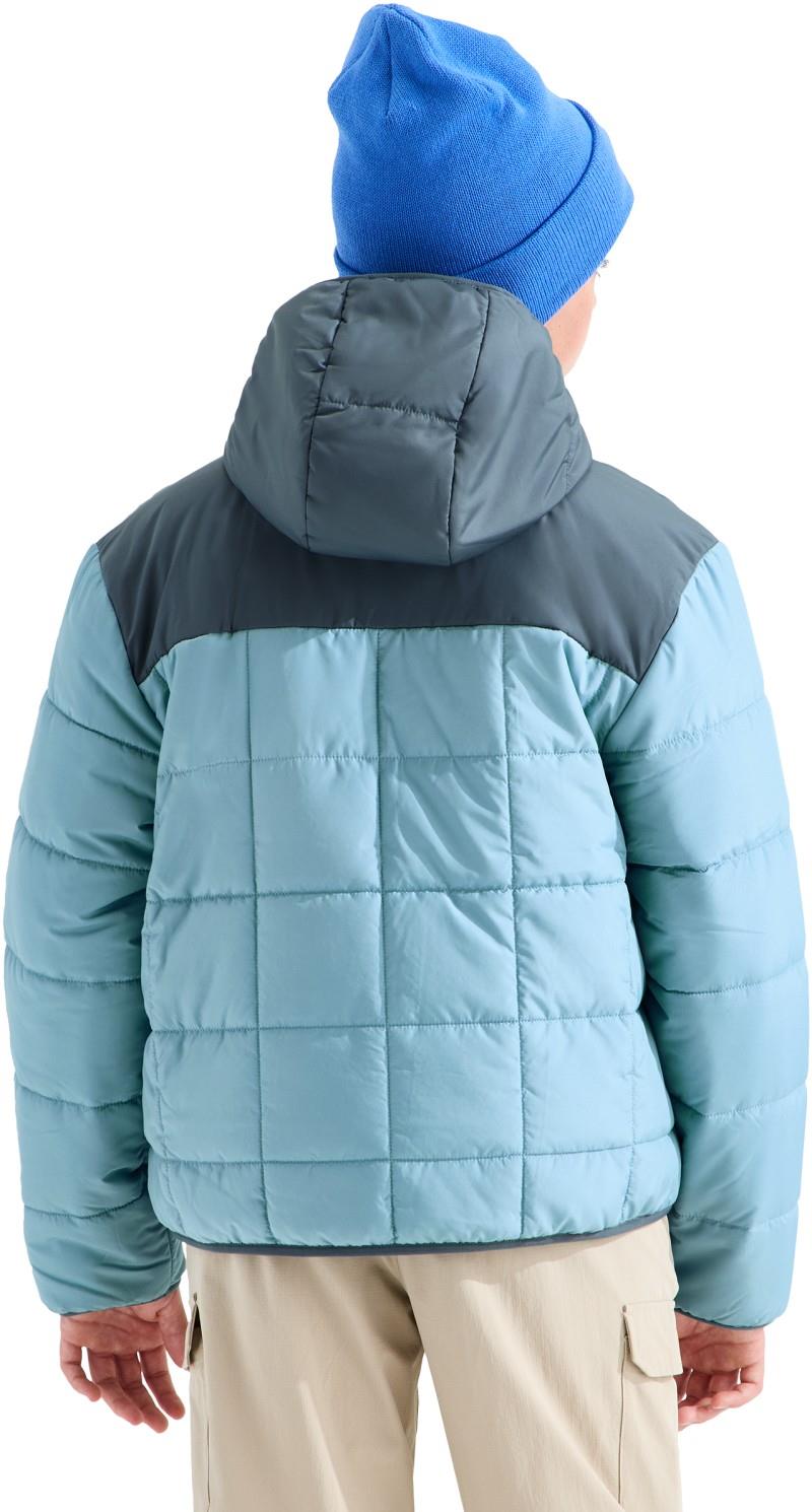 Reversible Shasta Full Zip Hooded Jacket - Boys - pale teal / granite grey 1