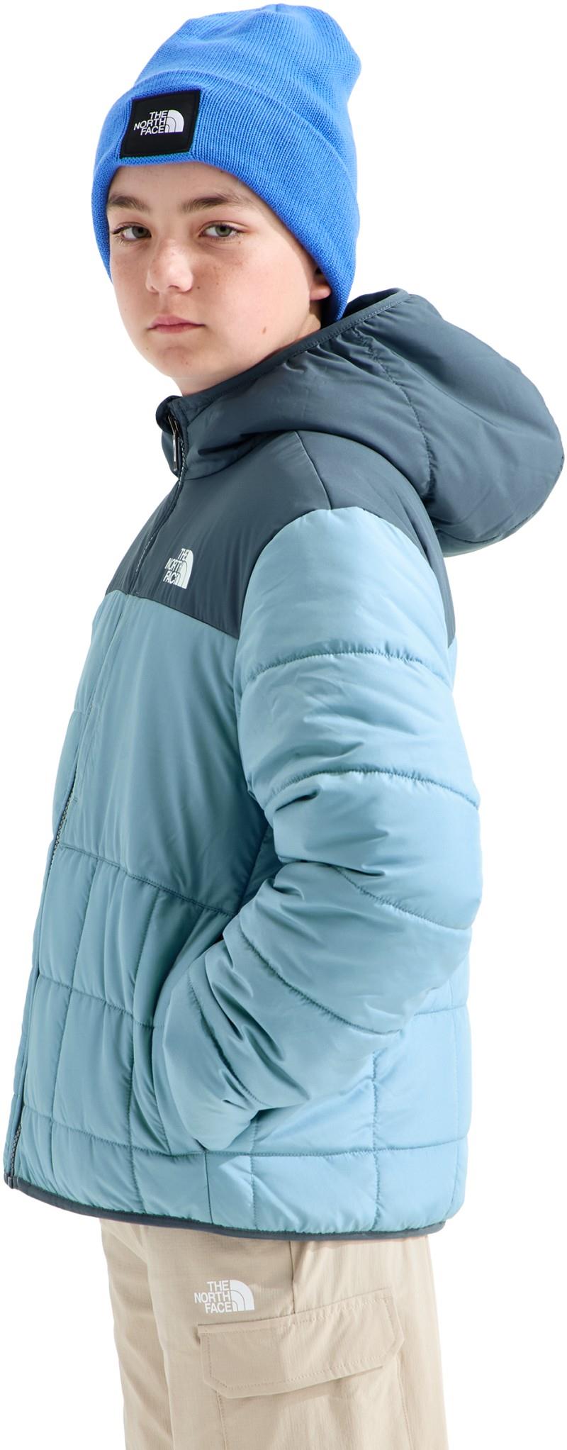 Reversible Shasta Full Zip Hooded Jacket - Boys - pale teal / granite grey 1