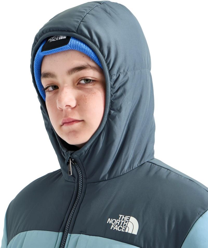 Reversible Shasta Full Zip Hooded Jacket - Boys - pale teal / granite grey 1