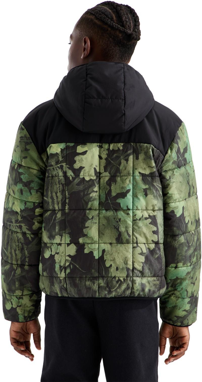Reversible Shasta Full Zip Hooded Printed Jacket - Boys - new taupe green yosemite oak print 1