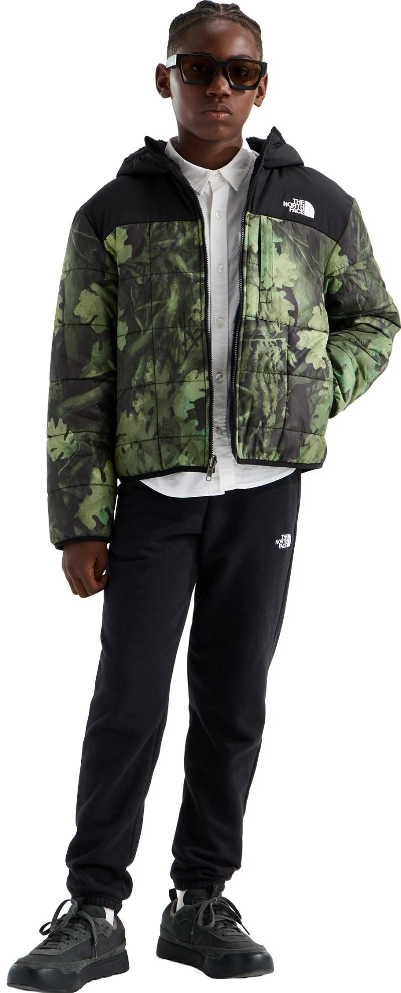Reversible Shasta Full Zip Hooded Printed Jacket - Boys - new taupe green yosemite oak print 1