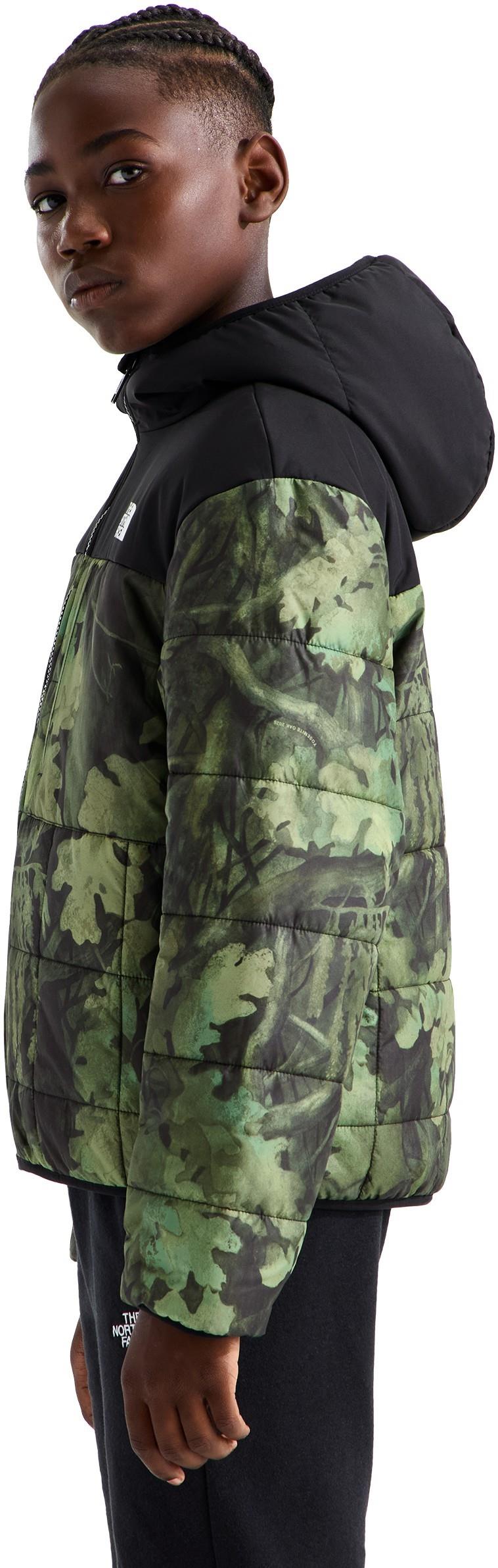 Reversible Shasta Full Zip Hooded Printed Jacket - Boys - new taupe green yosemite oak print 1